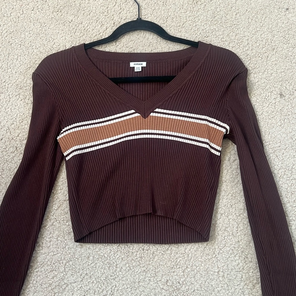 Garage medium long sleeve cropped sweater